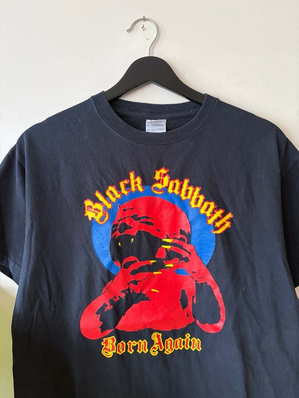 Vintage Black Sabbath Born Again Band T-Shirt Size M Black